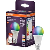 Osram SMART LED Lampe A60 Kolbenform E27, 9W ZigBee 3.0, RGBW 16 Mio. Farben, dimmbar, App Steuerung, Alexa