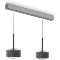 TOP LIGHT Puk Maxx Choice Drop 450 Pendelleuchte Anthrazit/Chrom mit Linse klar +++ Abverkauf +++