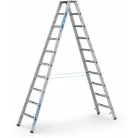 Zarges gebördelte Stehleiter, eloxiert Saferstep B 2x10 Stufen