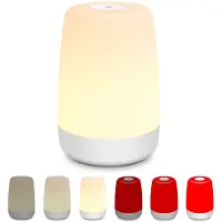 Slyrun Rotlicht Nachtlicht 670nm, LED Schlaflicht mit Memory Funktion, Touch Steuerung, Timer, 2 Lichtfarben, dimmbar für Kinder & Erwachsene