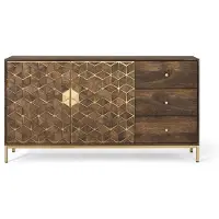 GINER Y COLOMER Sideboard aus Mangoholz Bora Bora, 77 cm x 145 cm x 40 cm