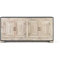 GINER Y COLOMER Rumi Sideboard aus Mangoholz, 96 cm x 195 cm x 40 cm