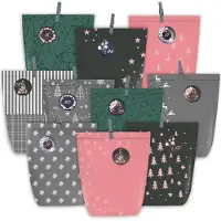 Sonstiges Adventskalender zum Selbstbefüllen mit Zahlensticker, 24 Weihnachtstüten Rosa