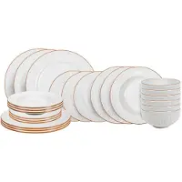 Cookinglife Geschirrset Stratton 24-teilig / 6 Personen - 6 Speiseteller, 6 Frühstückteller, 6 tiefe Teller und 6 Schalen