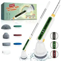 StarTech.com 7-in-1 Akku Spin-Schrubber - elektrische Hand-Reinigungsbürste - Mehrzweck für Küche Bad Toilette - Kunststoff