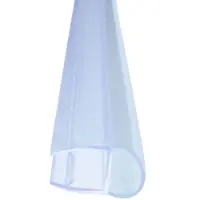 Bagnoxx Duschdichtung Spaltdichtung, 200cm, transparent, Hohlkammerprofil, 8mm, Duschdichtungen für Duschtüren im Badezimmer, Türdichtung unten, gegen Spritzwasser, PVC