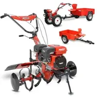 HECHT 7100 Motorhacke Benzin | mit Anhänger | Kupplung | Räder | 104 cm Arbeisbtreite | 7 PS