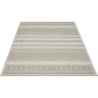 Floornovo In- & Outdoor Teppich Grau gemustert - 280 x 200 cm - Flachgewebe für Garten Balkon Terrasse und Innenbereich - Robust & Pflegeleicht - vielseitig einsetzbar im Innen- und Außenbereich