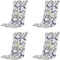 Madison – Hochlehner-Sitzkissen Blaze – Mehrfarbig – 123 x 50 x 5 cm – 4er-Set