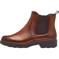 Tamaris COMFORT Damen Chelsea Boots aus Leder Herbst, Braun (Cognac), 38 EU