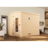 Weka Premium-Massivholzsauna 45 mm TURKU 3 HT x B x T x H x 245 x 195 x 205
