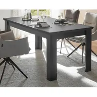 Furn.Design Esstisch "Filmore" in Schwarz matt Landhaus 180 x 90 cm