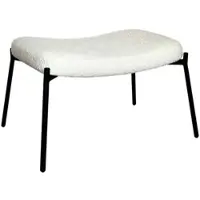 House Nordic Fußhocker GLASGOW Weiss Bouclé | Gr.: onesize