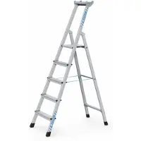 Zarges genietete Stehleiter, eloxiert XLstep S 5 Stufen