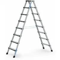 Zarges Comfortstep B Stehleiter mit gepolsterter Stufen-Vorderkante 2x8 Stufen