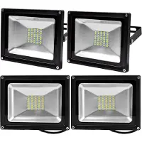 Greenmigo 4pcs 30W LED Fluter Strahler,IP65 Wasserdicht Warmweiß 120° LED Außenstrahler Fluter Flutlicht AC 85-265V