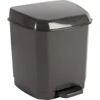 Hega hogar Treteimer - dunkelgrau - Kunststoff - 7 Liter - 21 x 22 x 26 cm