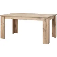Ebuy24 Esstisch - 160 x 90 cm - Nox Eiche Nachbildung - ausziehbar