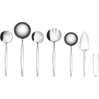 Karaca Porto 7-teiliges Service-Set aus Stahl - Elegantes und Hochwertiges Küchenzubehör für Anspruchsvolles und Stilvolles Servieren in Ihrer Küche