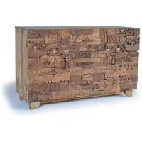 GINER Y COLOMER Roma Sideboard aus Mangoholz, 92 cm x 150 cm x 50 cm