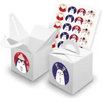 Itenga SET V42 Adventskalender Würfelbox mit Griff Weiß + Zahlensticker Z43