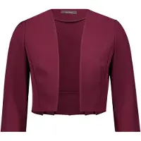 Vera Mont Bolero-Jacke mit Kellerfalten in Strong Aubergine | Gr.: 38