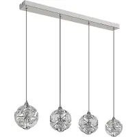Globo Hängeleuchte Metall verchromt, LED