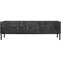 GINER Y COLOMER Jeroglificonförmiger TV-Möbel aus Mangoholz, 55 cm x 180 cm x 40 cm