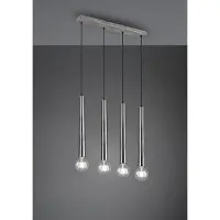 TRIO Balkenpendelleuchte CLERMONT 4-Flammig Silber, 70cm