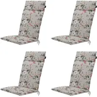 Madison - Julliete Hochlehnen-Gartenstuhlkissen - Mehrfarbig - 120 x 50 x 4 cm - 4er-Set
