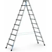 Zarges Comfortstep B Stehleiter mit gepolsterter Stufen-Vorderkante 2x10 Stufen