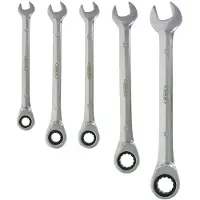 VAR Set Of 5 Rachet Combination Wrenches Werkzeug
