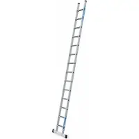 Zarges gebördelte Stufenanlegeleiter eloxiert Saferstep L 14 Stufen