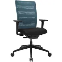 Topstar Bürodrehstuhl m.Synchr.-Techn.schwarz/petrol 420-540mm