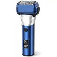 Welikera Klingen Elektrorasierer USB-C wiederaufladbar 140min Laufzeit abwaschbar LED Display kompakt für Männer Bart Styling