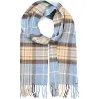 Suitable Geeigneter Herrenschal Kariert Merino Beige Blau