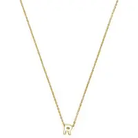 Luxenter Halskette mit 18-karätigem Gelbgold-Finish – Alphabet