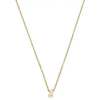 Luxenter Halskette mit 18-karätigem Gelbgold-Finish – Alphabet