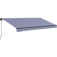 Outsunny Gelenkarmmarkise Markise mit Handkurbel 400 x 300cm UV30+ Sonnenmarkise