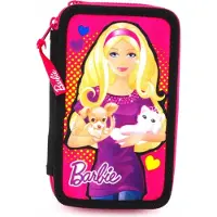 Patio Doppelfedermäppchen mit Ausstattung Barbie „Kätzchen und Hündchen“
