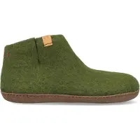 Tofvel Pantoffel Unisex Mula Grün Wollfilz