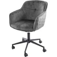 Invicta Bürostuhl EUPHORIA 47-56cm Samt dunkelgrau