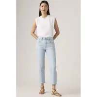 Levi's Damen Jeanshose 501 Crop High Rise, Straight Fit, Blau (Wow Me Over), W23