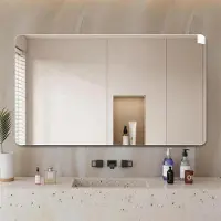 Msnan 60x100 cm Badezimmer Spiegel Wandspiegel – Schminktisch Spiegel zur Wandmontage für Bad