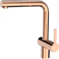 Caressi Eco keukenmengkraan recht met koude start en uittrekbare uitloop copper