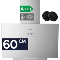 CIARRA Kopffreihaube 60 cm A+++ 674 m³/h Dunstabzugshaube Kopffreie Schräghaube Umluft & Abluft LED VMS6762A