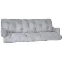 Beautissu Sitzkissen für Hollywoodschaukel Flair HS, 180x50x8cm, Hellgrau