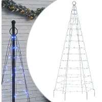 vidaXL LED-Weihnachtsbaum 200 LEDs Blau 180 cm