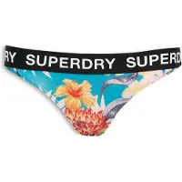 Superdry für Damen. W3010401A Classics Bikiniunterteil mehrfarbig (L), Strandbekleidung, Recyceltes Polyester, Nachhaltig