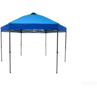 Costway Pavillon 3,6x3,6m, Pop Up Pavillon sechseckig wasserfest, Gartenpavillon mit verstellbarer Höhe, Sonnenschutz & Tragetasche, Partyzelt faltbar
